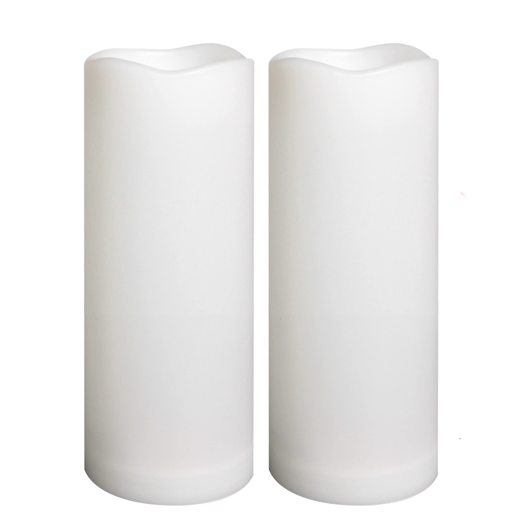 Outdoor Waterproof Flameless LED Pillar Candles with Timer Battery Operated Plastic Large Decorative Electric Candle Lights for Halloween Christmas