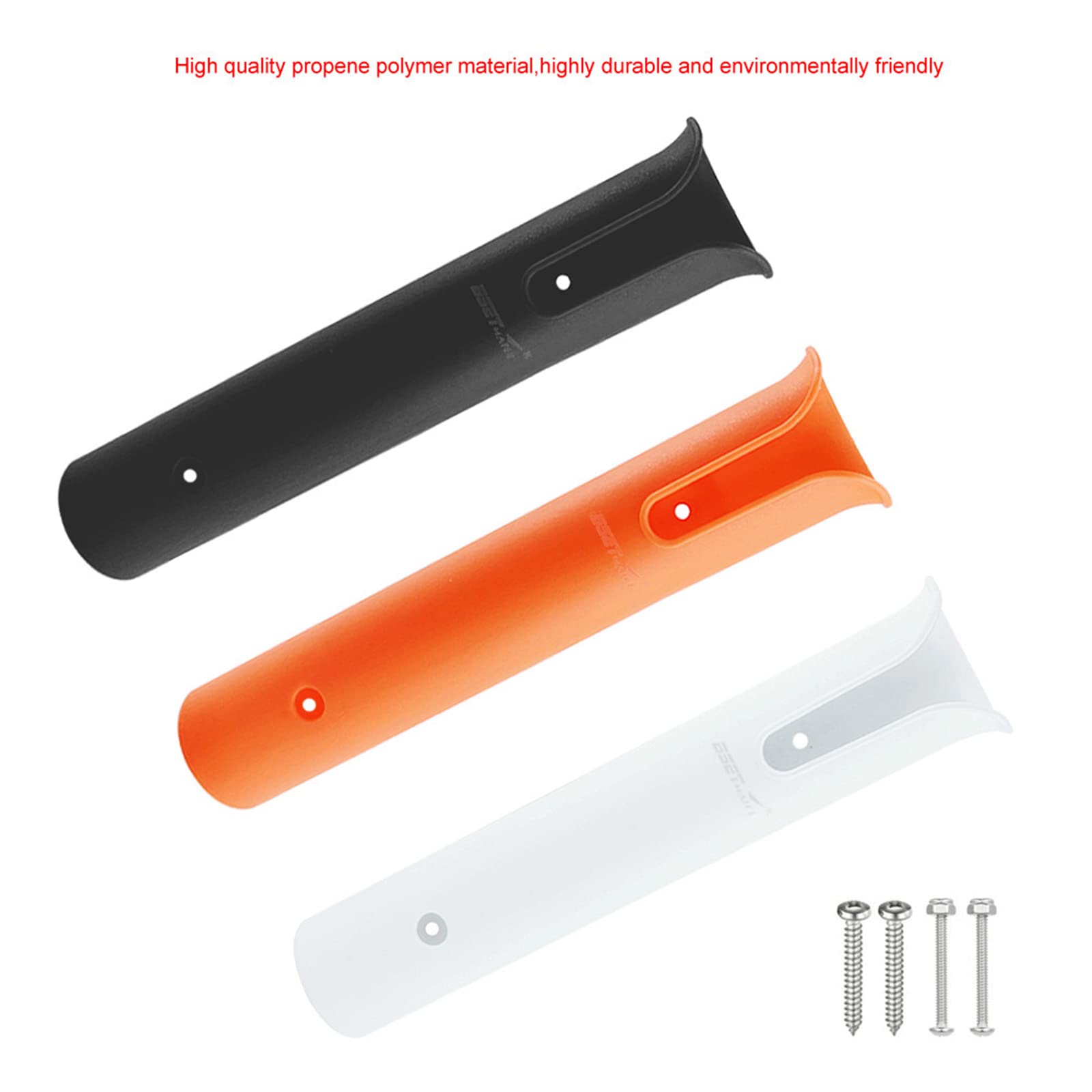 Huiouer 2 Staffe Porta Canna Da Pesca Per Barca E Garage - Supporto Con Viti, Apertura 5.1 Cm, Colore Arancione/Nero/Bianco
