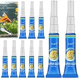 Aquarium Kleber,10pcs AllzweckKlebstoff,Aquarium Kleber Wasser,Korallenkleber,Transparent Unterwasserkleber Wasserfest,Schnell Trocknend Fischsicher Korallenkleber,Mooskleber