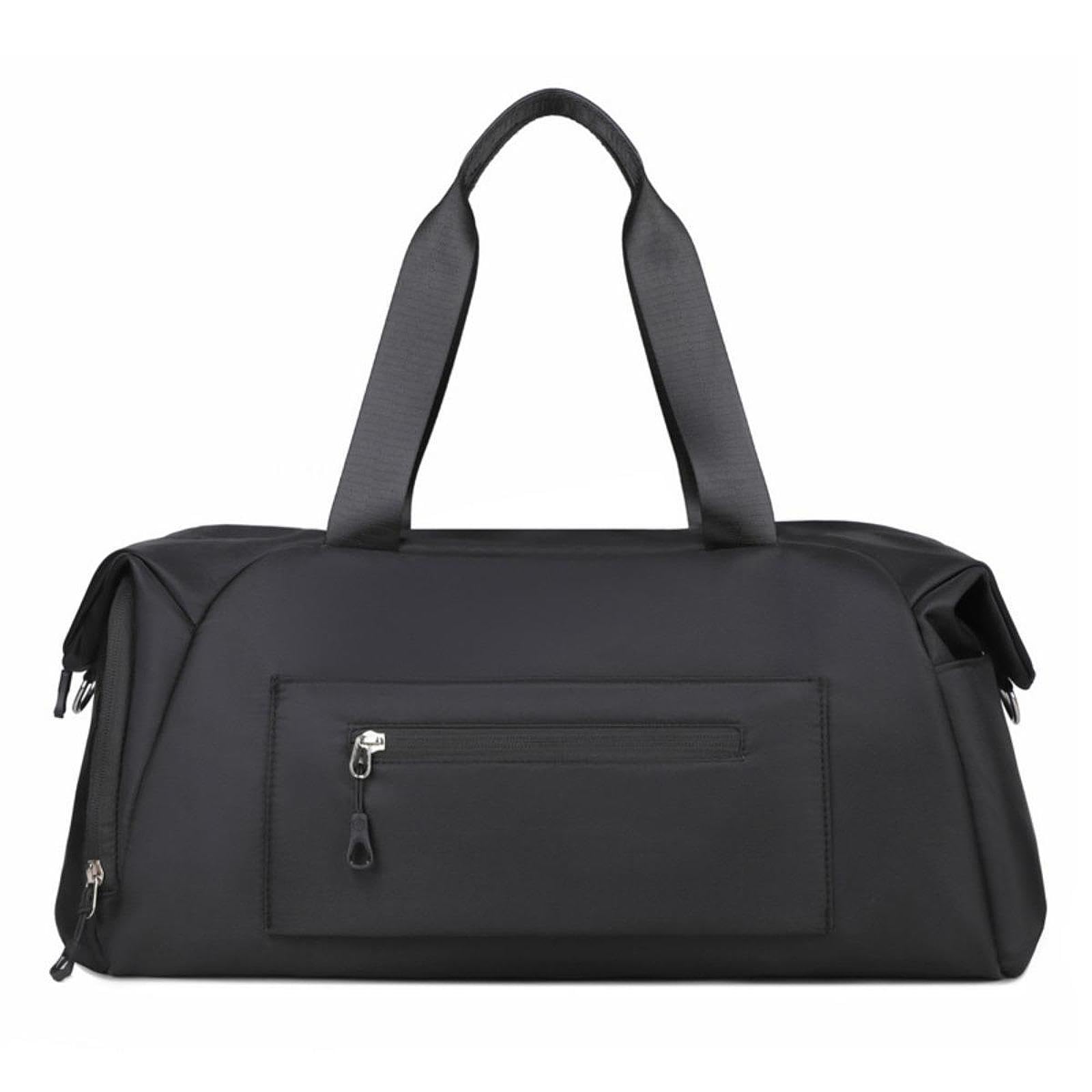 Sport-Sporttasche, Reisetasche mit Nassfach, praktische, tragbare Handtasche, leicht, mit Schuhfach für Ausflüge ins Fitnessstudio, Schwarz