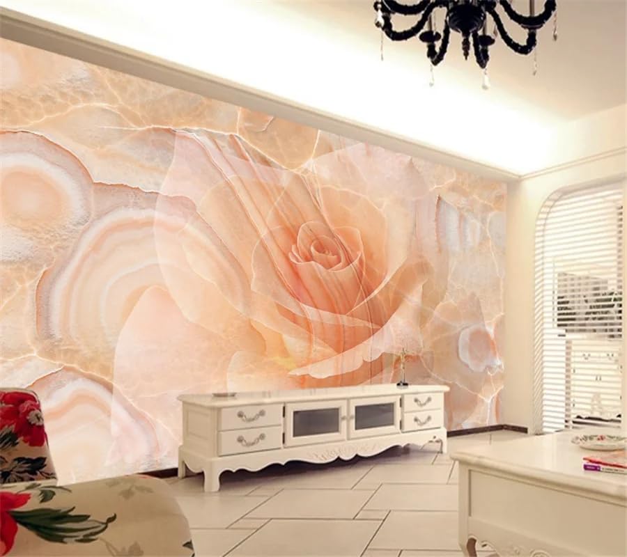 ZEZILE Dostosowana tapeta 3D róża marmur sofa tło salon sypialnia tło tapeta