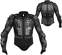 Vista 2 de Chaqueta protectora para motocicleta para adultos y rodilleras, accesorios para motocicletas, protector de espalda, columna vertebral y pecho