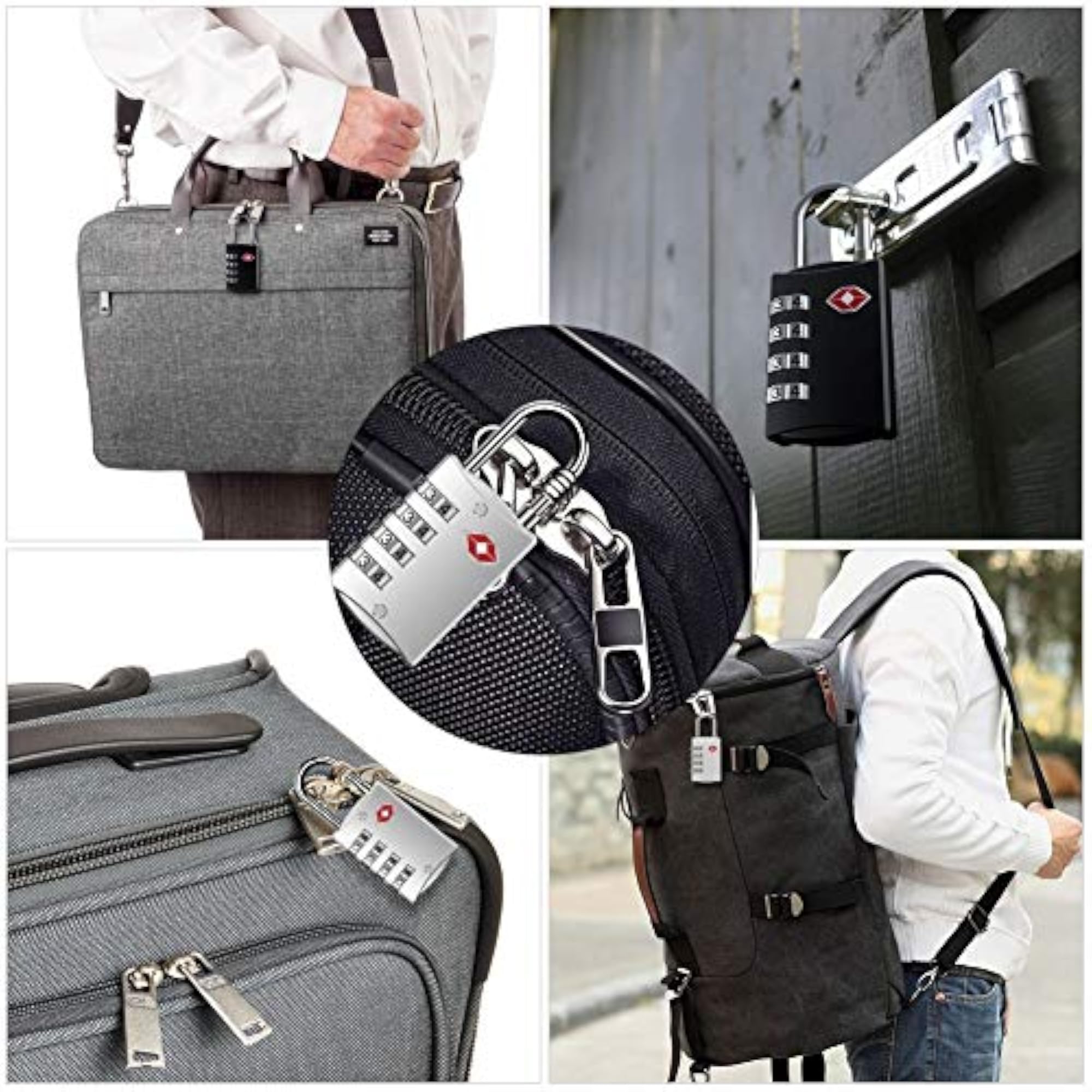 Set of 2 TSA Approved 4 Digit Lock for Luggage