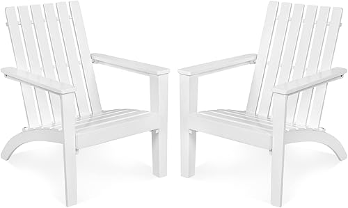 Miniatura 10 de Tangkula Silla Adirondack de madera de acacia para exteriores, resistente a la intemperie para patio, jardín, patio, terraza, hoguera, muebles de