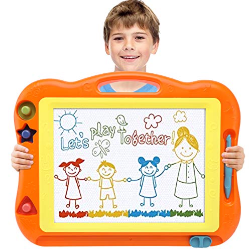Magnetic Drawing Board, Large Magna Erasable Doodle for Toddlers A Colorful Etch Education
