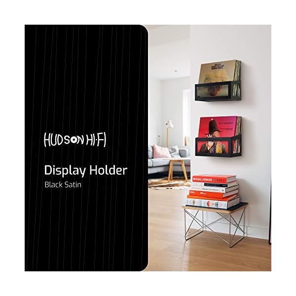 Hudson Hi-Fi Wall Mount Vinyl Record Storage 25-Album Display Holder - Image 5