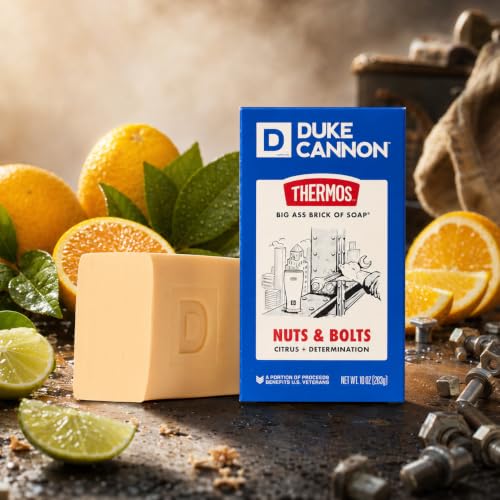 Image of Duke Cannon x THERMOS Nuts & Bolts Big Brick of Soap, 10 Ounce (Pack of 6)
