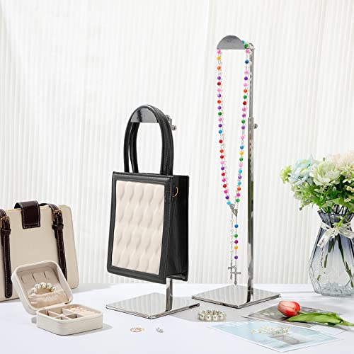 Maitys 4 Pack Purse Display Stands Stainless Steel Adjustable Height Bags Display Holder For Home Store Boutique Counter (Silver) #TOP4