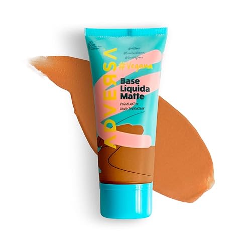 Miniatura 10 de ADVERSA - Base líquida vegana mate - Maquillaje facial, maquillaje de base de cobertura completa, belleza y cuidado personal - Sin crueldad, sin
