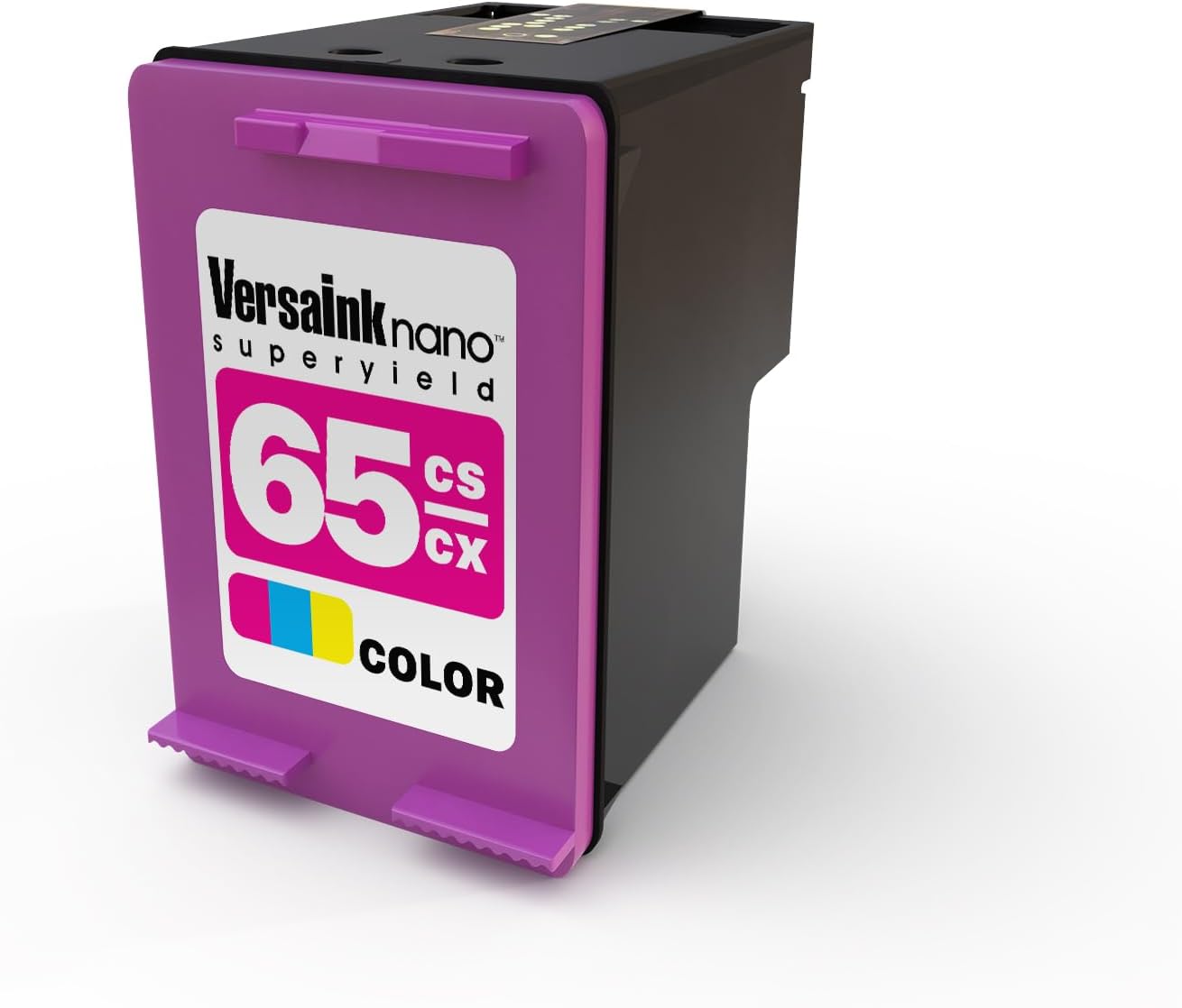 VersaInk-Nano 65 MSe Black (MICR) & 65 CSe Tri-Color Cartridges - Value Combo - Compatible with HP Deskjet 3700, 2600 Series, HP Envy 5000 Series