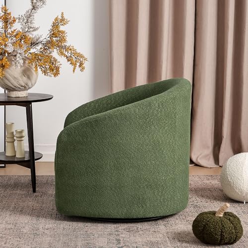 Sillón Bouclé Giratorio Verde Plegable miniatura 4