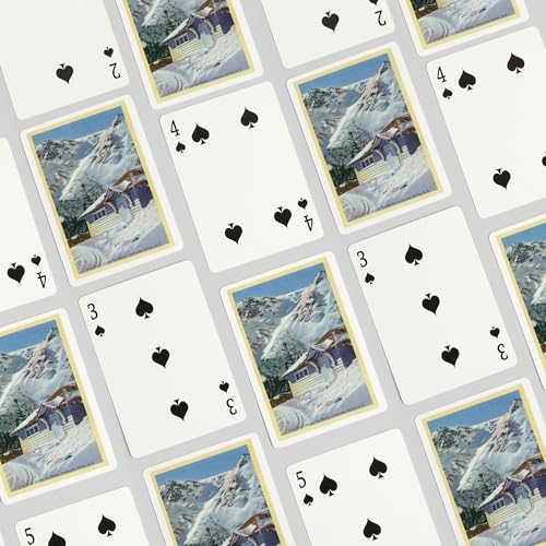 Baraja de 52 cartas tamaño póker con diseño vintage miniatura 4