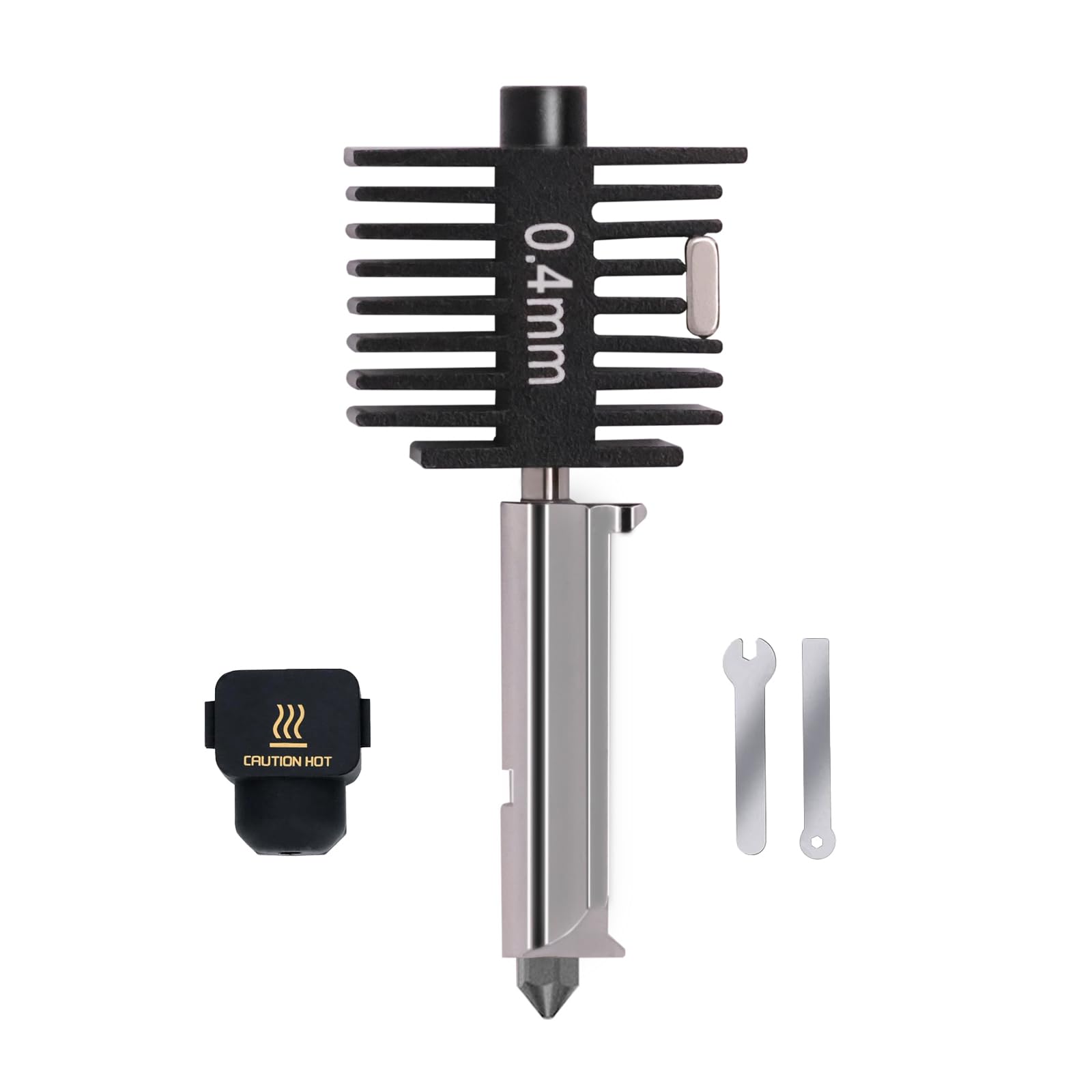 A1 Mini Upgrade Hotend Kit, 3D Printer Print Head Hot End Heating Block Kit with 0.4mm Hardened Steel Nozzle and Silicone Socks for Bambu Lab A1/A1