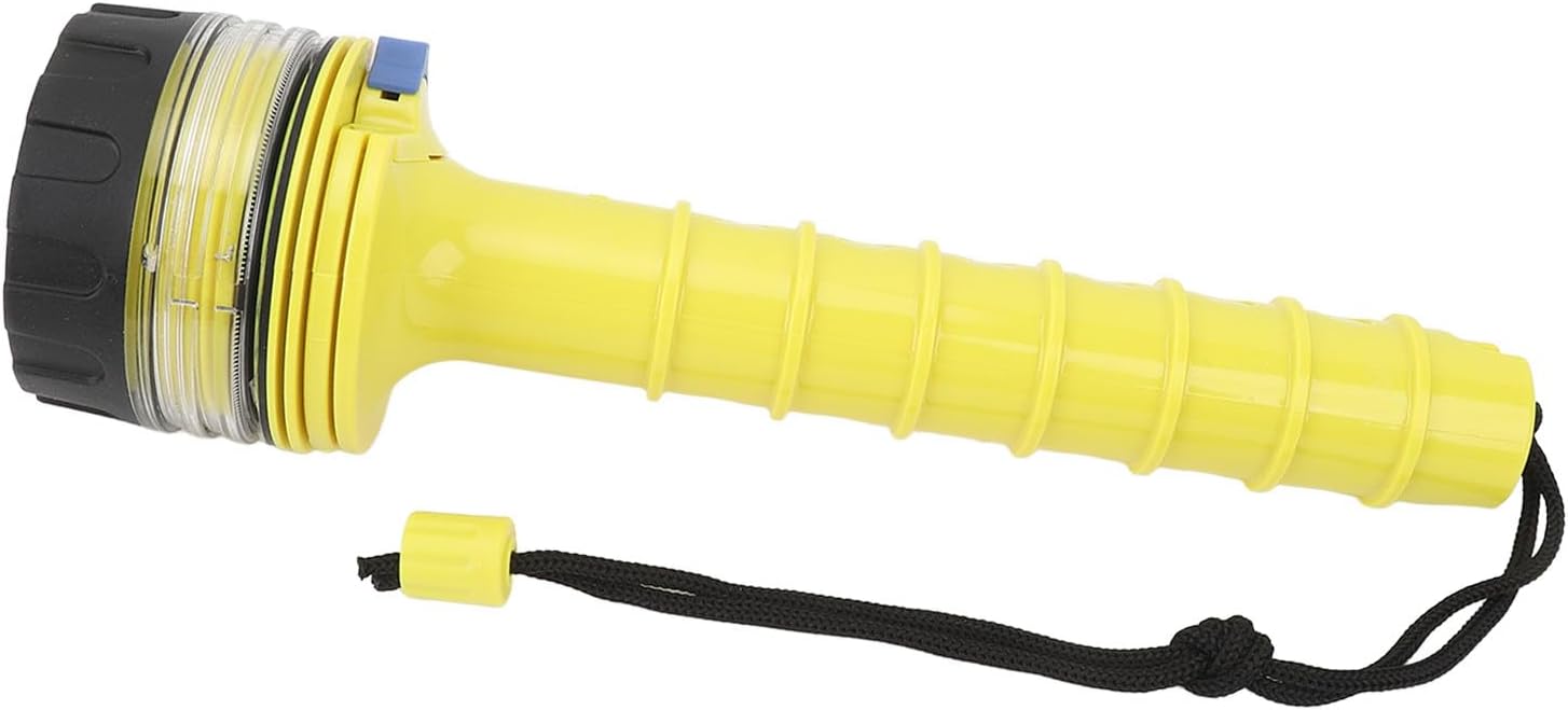 Dive Flashlight, Anti Slip, LED Submersible Flashlight with Extended Range for Diving, Camping