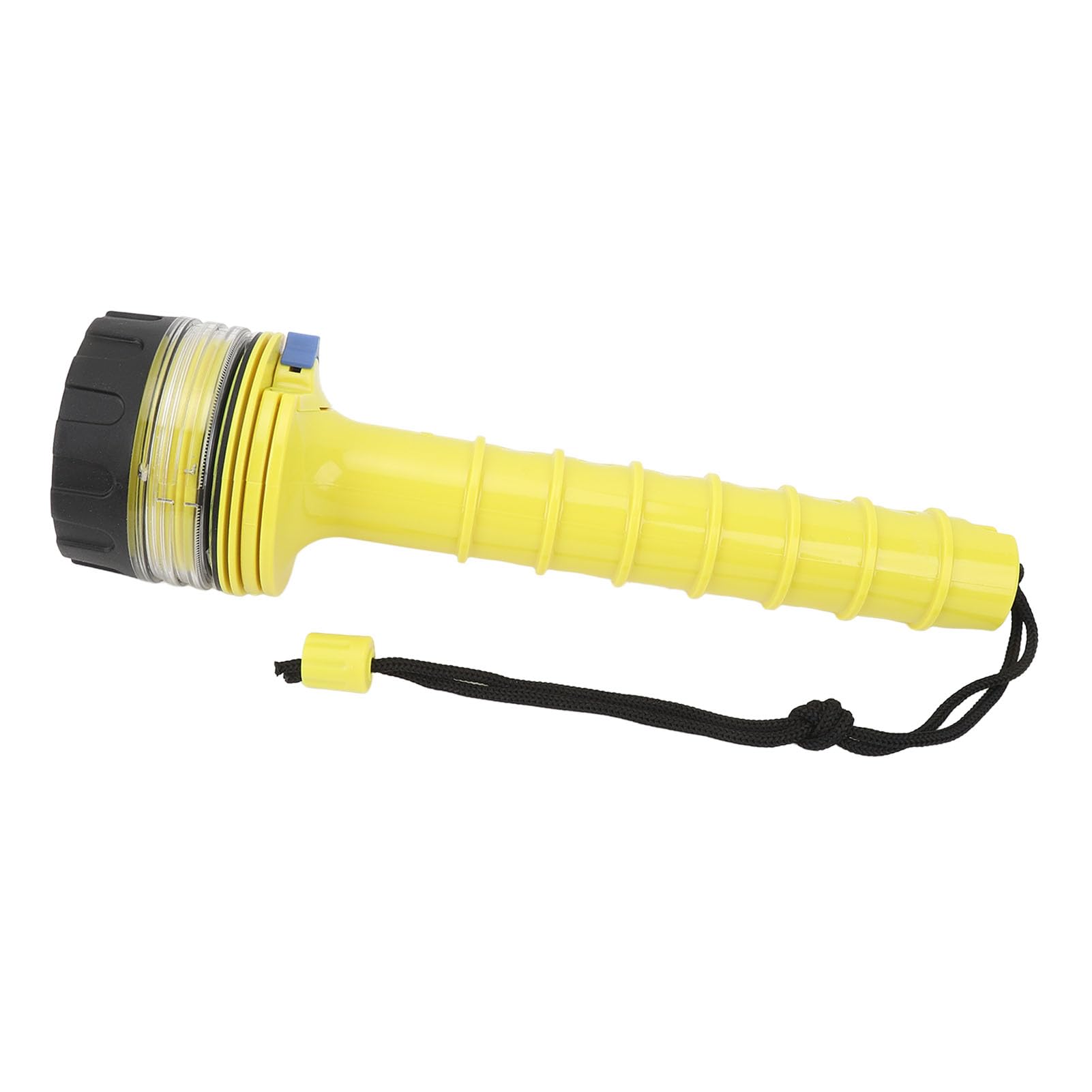 Torcia subacquea antiscivolo impermeabile LED torcia subacquea per il campeggio subacqueo giallo