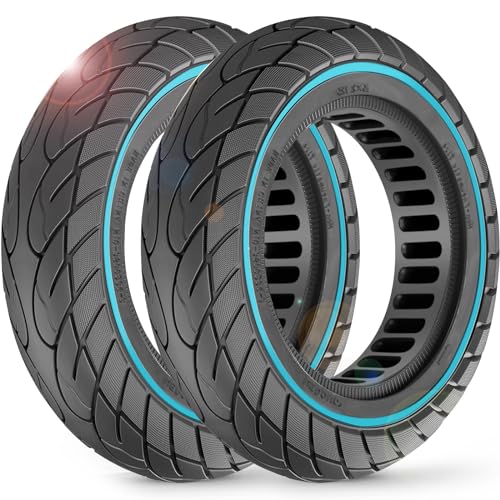 BANGTING 2PCS 10x2.125 Pulgadas Ruedas Macizas para Patinete Electrico, 50/75-6.1 Neumáticos de Reemplazo, 8 1/2 x2 Rueda de Repuesto Para Xiaomi Pro 2 / M365 / M365 Pro / 1S / 3/3 Lite/Essential