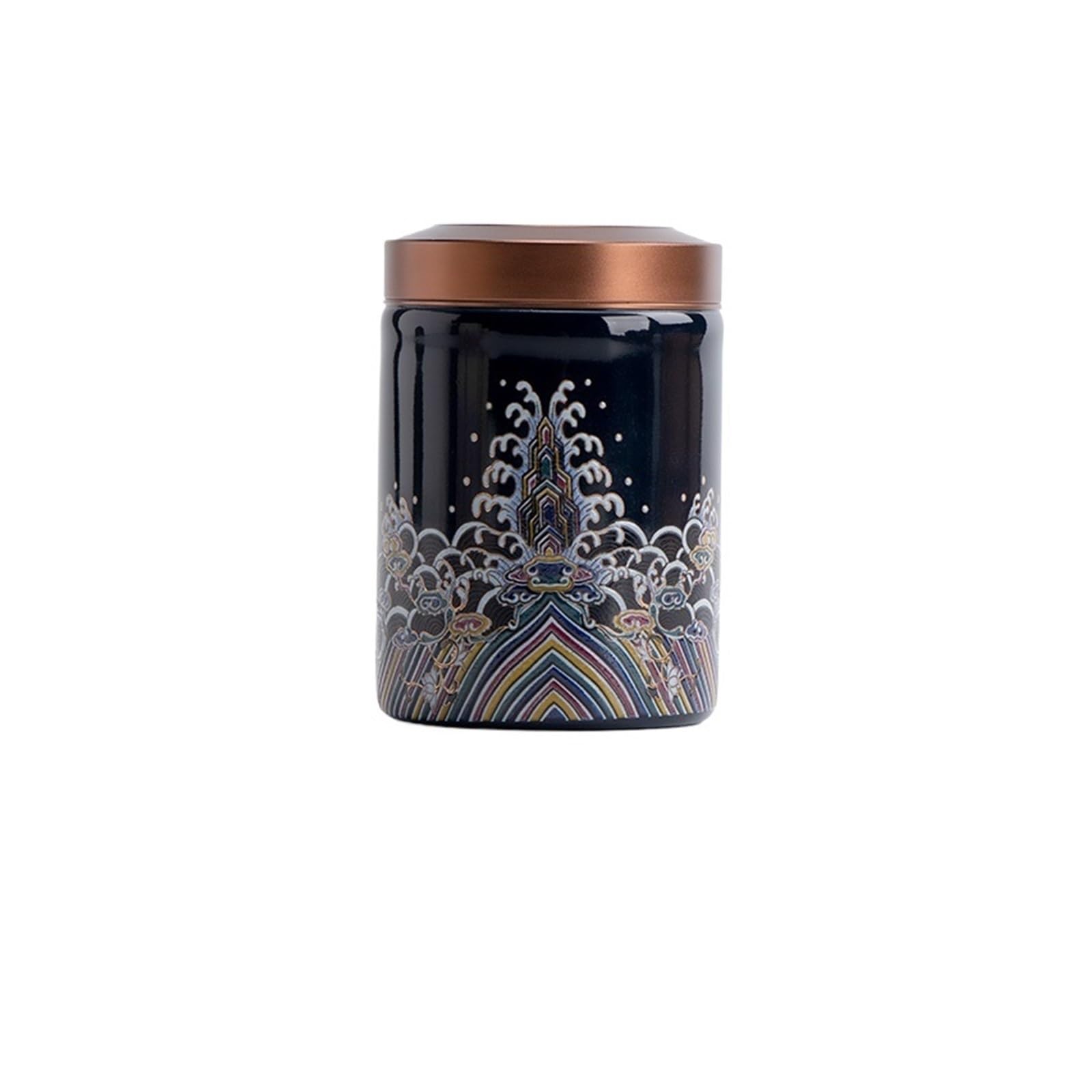 Recipiente para té Latas de té, Tarro con Sello de té con Tapa de Aluminio, pequeño almacén de té portátil de Viaje Lata para té(7.5 x 11 cm)