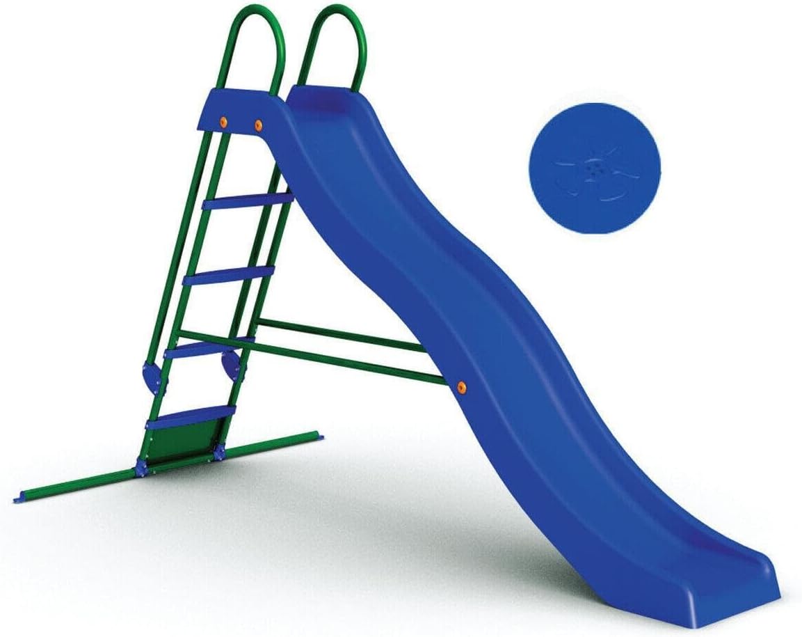 WAC Kids’ 5-Step Plastic Garden Slide with Solid Metal Frame Dimensions: 285 x 150 x 168 cm.