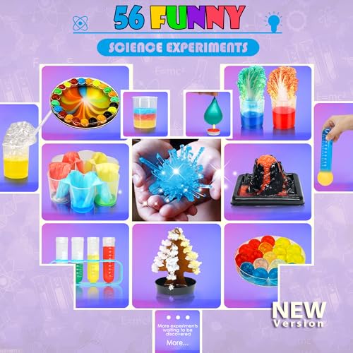 STEM Science Kits For Kids - 56 Science Lab Experiments For Teenagers Age 8-10-12-14 Volcano Crystal Growing Chemistry Projects,Educational Activities Toys Game For Boy & Girl Christmas Birthday Gifts - Image 4