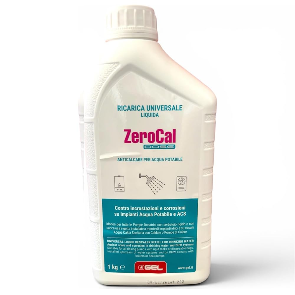 ZEROCAL DOSE FLACONE DA 1 LT PER DOSATORI GEL PER 1 ANNO DI AUTONOMIA (PEZZI 1)