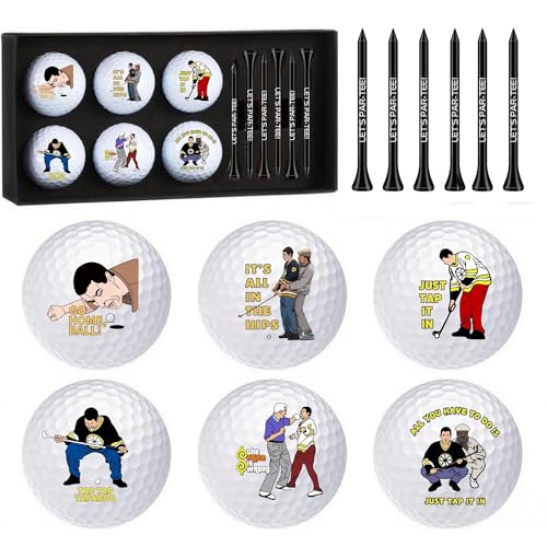 Artsotroly 13 Pcs Funny Golf Balls for Men Women with Tees and Gift Box Golfing Gifts for Coworker Golfer White