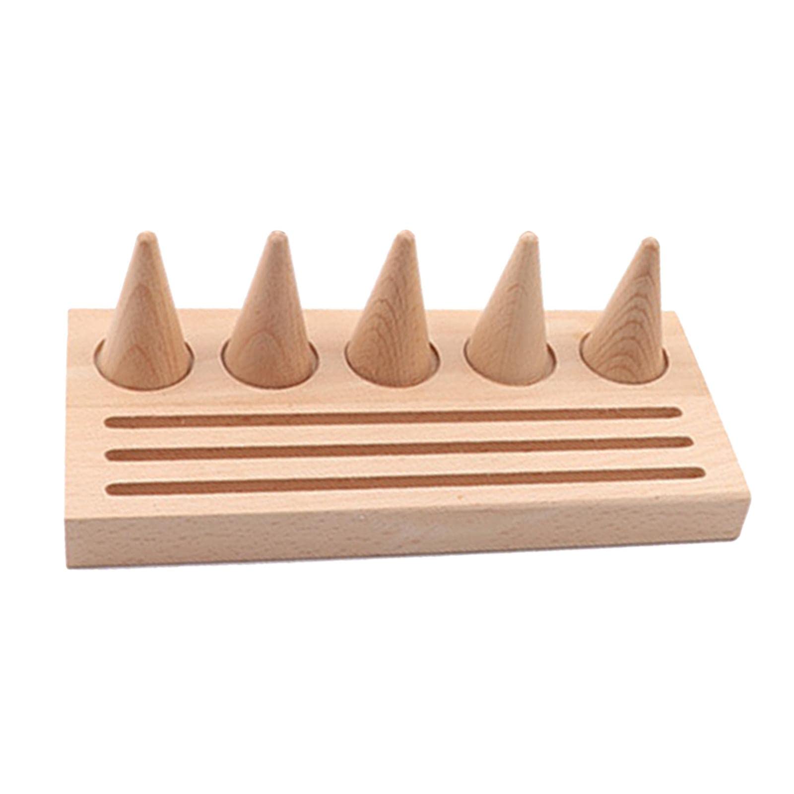 SAZ DEKOR Jewelry Display Stand Ornament Wooden Cone Rings Storage Tray for Daughter 5 Cone 3 Slot|Keychain |Watches For Men| Necklace Set Women |Jewellery Storage Boxes| Watch Box Organizer |Pouch (B0CDLXRZ7Y) Amazon Price History, Amazon Price Tracker