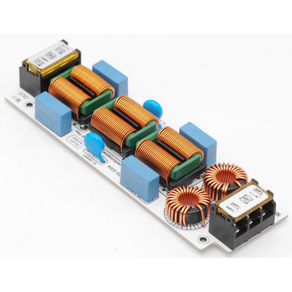 Jimenez Filtre EMI 10A Suppresseur D'Interférences Électromagnétiques à 4 Étages Purificateur D'Amplificateur Audio EMC de Puissance Commune avec Coque