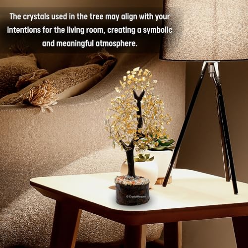 Image of Certified Citrine Crystal Tree for Good Luck - Healing Crystals Money Tree for Wealth, Positive Energy at Home Office - Decorative Spiritual Gifts for Vastu, House Warming