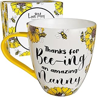 Love Mug: Nanny Mug and Nanny Gifts from Grandchildren, Birthday Gifts for Nanny and Best Nanny Gifts, Coffee Mug for Nan, Grandma and Grandmother. Bee Gifts and Bee Gifts for Women
