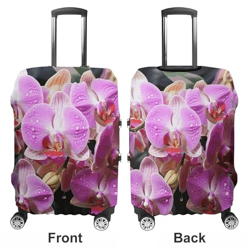 Travel Luggage Cover Elastic Suitcase Protector Anti-Scratch Washable Orchids Luggage Sleeve Tsa Approved Carry on Covers Baggage Cover Fits 18-32 Inch Luggages3