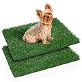 Dog Artificial Grass Mats, 2 Packs for Replacement, Pet Pee Fake Grass for Potty Training, Perfect for Indoor Outdoor Use (35.5 x 46 cm)