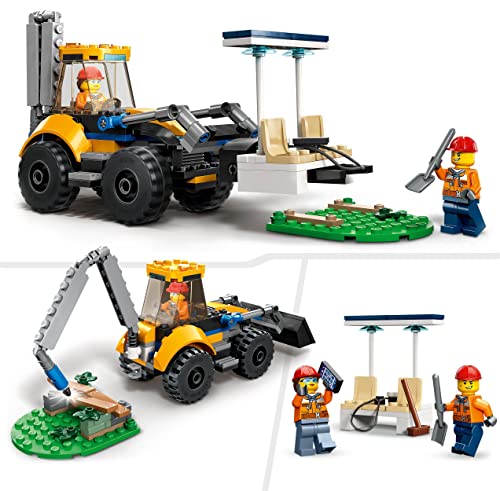 60385 City Scavatrice Per Costruzioni, Escavatore Giocattolo Con Minifigure, Giochi Per Bambini E Bambine Da 5 Anni, Idea Regalo Di Compleanno - Lego - Immagine 5