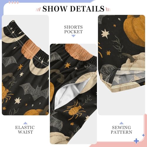 Pajama Bottoms, Pajamas Long Pant Vintage Halloween Pumpkins Lounge Wear Casual Sleep Pants Soft Pjs Sleepwear4