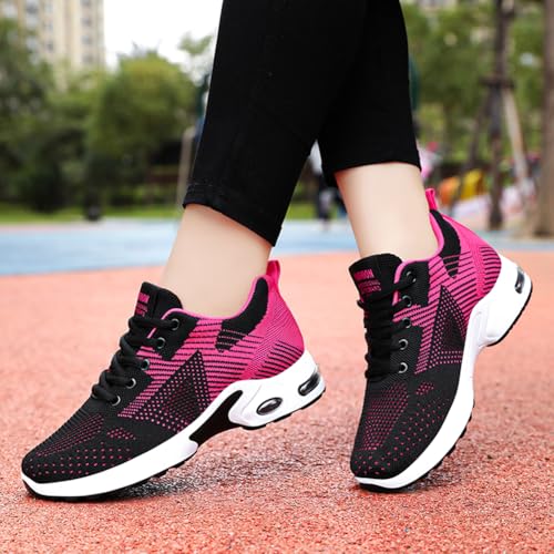 Image of Padgene Womens Sneakers Air Cushion Running Shoes Lightweight Tennis Walking Shoes Mesh Breathable Gym Work Fashion Sneakers Athletic Comfortable Casual