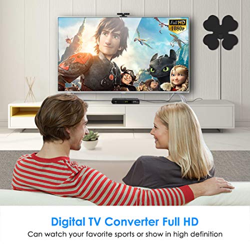 Digital Converter Box for Analog TV, HDTV Set Top Box for HD 1080P, ATSC Tuner with Recording PVR, Live TV Shows, USB Multimedia Playback, TV Tuner Function (2020 Update Version)
