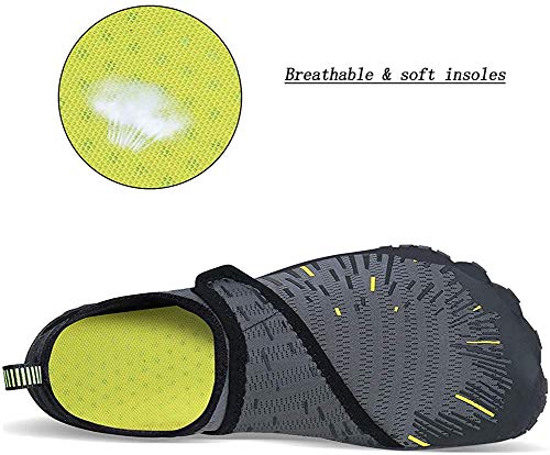 Image of MAYZERO Water Shoes Men Women Swim Surf Shoes Beach Pool Shoes Wide Toe Hiking Aqua Shoes Winter House Slippers
