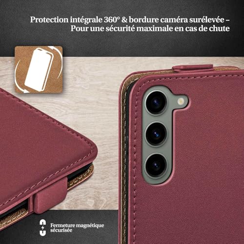 Étui antichoc Samsung Galaxy S23 Plus anti rayure bordeaux - 3
