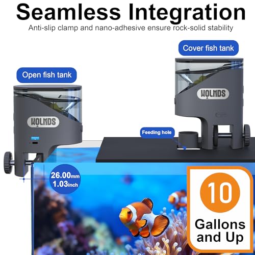 WiFi Automatic Fish Feeder with 2.5K Camera, 2.4/5G Smart App Control, Vacation Feeding Timer, 200ml Moisture-Proof Precision Flake Food Dispenser, Visual Aquarium Feeder for 10+ Gallon Tanks - Image 4