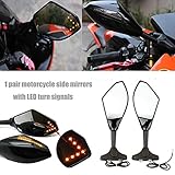 hyosung gt 650 r drossel Einzelteil-Länge: 11inch Baedivg Motorrad LED Blinker Spiegel für Hyosung GT650R, für Yamaha YZF 600 R6 R6s FZ1 FAZER, für Honda RC51, für Suzuki GSXR600, für Ducati