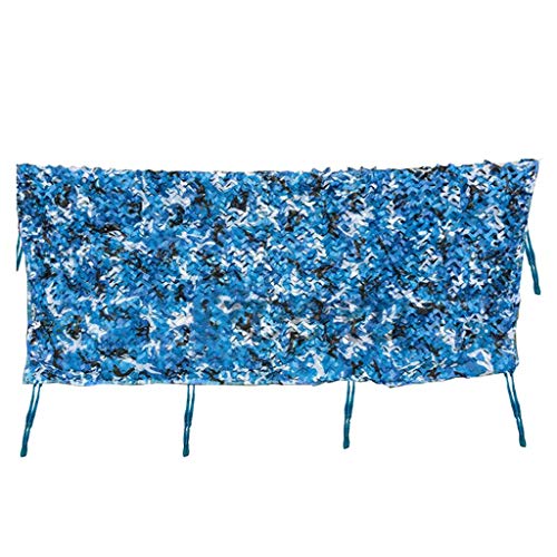 ZHJBD Camouflage Army Woodland Oxford Fabric Hunting Camping Net Sunscreen Nets Army Mesh Net Hunting Blind Lightweight Blue (Size : 4x10m)