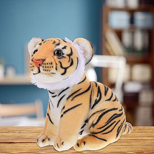 Image of Tickles Siberian Jungle Tiger Soft Stuffed Animal Plush Toy for Kids Birthday Gifts Car (Color: Yellow & Black Size: 22 Cm)