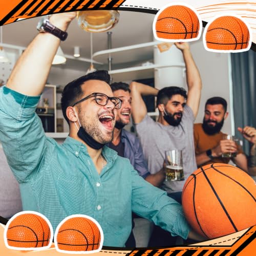 Image of Leinuosen 24 Pcs Resin Basketball Base Centerpieces Place Card Holder Basketball Shaped Table Number Holder Name Place Photo Stand for Sports Events Wedding Party