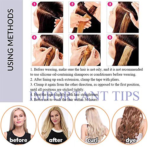 Elailite Extension Adesive Capelli Veri Biadesivo