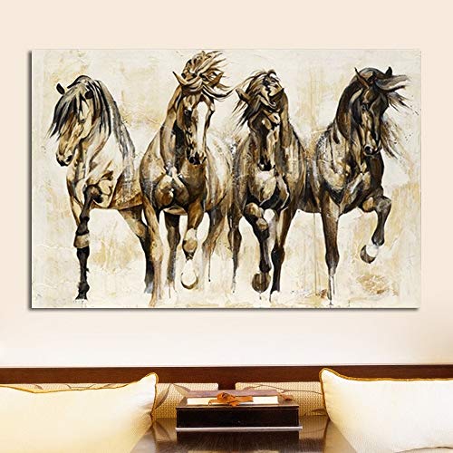 Affiche de danse de cheval marron pour salon rétro chic - 3