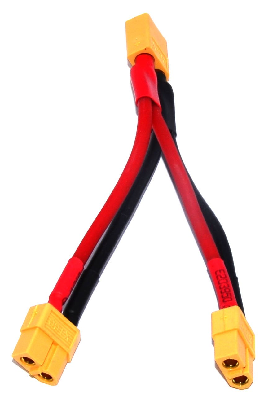 MA XT60 10cm 14AWG Dual Extension Y Splitter 1 Male 2 Female Battery Connector Cable for DJI Phantom 5JAS-picture-12
