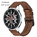 TRUMiRR Band for Galaxy Watch 3 45mm / Galaxy Watch 46mm / Gear S3 Men, 22mm Double Color Genuine Leather Watchband Quick Release Strap for Amazfit GTR 4 / GTR 3 Pro/GTR 2e