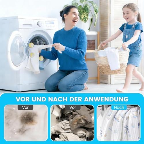 Tierhaarentferner Waschmaschine - 12 Stück Wiederverwendbare Fusselbälle Waschmaschine, Fussel Waschmaschine gegen Hundehaare & Katzenhaare | Haarfänger Waschmaschine für Kleidung & Decken