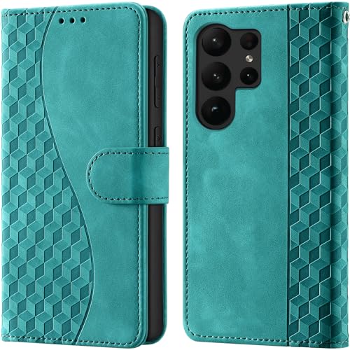 Flip Wallet Case for Samsung Galaxy S23 Ultra Turquoise