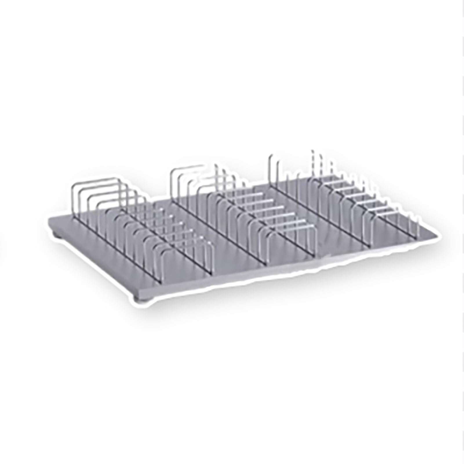 NIUSABOU Floor Tile Display Stand, Multicolor Metal Tile Display Rack 30 Card Slots 50x35cm(Silver)
