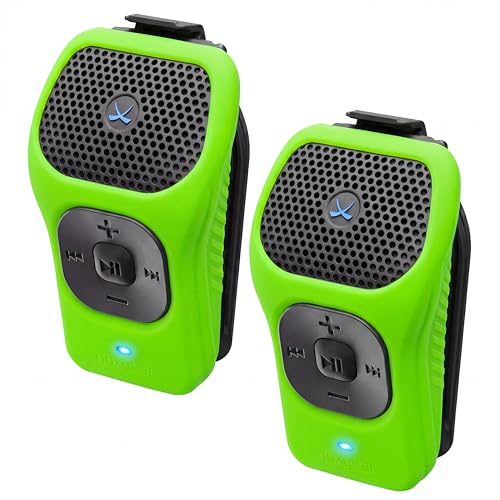 Image of noxgear 39g Wearable Bluetooth Speaker, Magnetic Mini Clip-On EDC Gear, Waterproof Up to 15 Hours Playtime | Clip On Speaker, Wearable Speaker with Microphone, 100ft Range (Color: Bright Green)